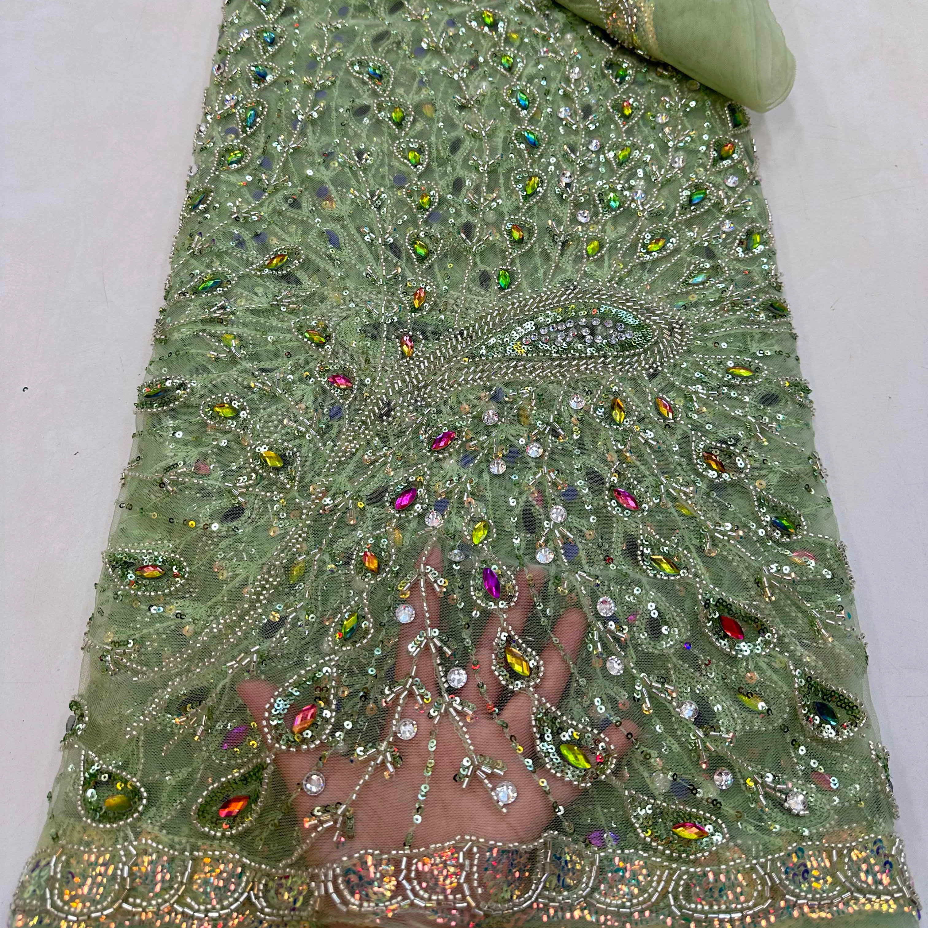 Black and gold african bridal lace fabric