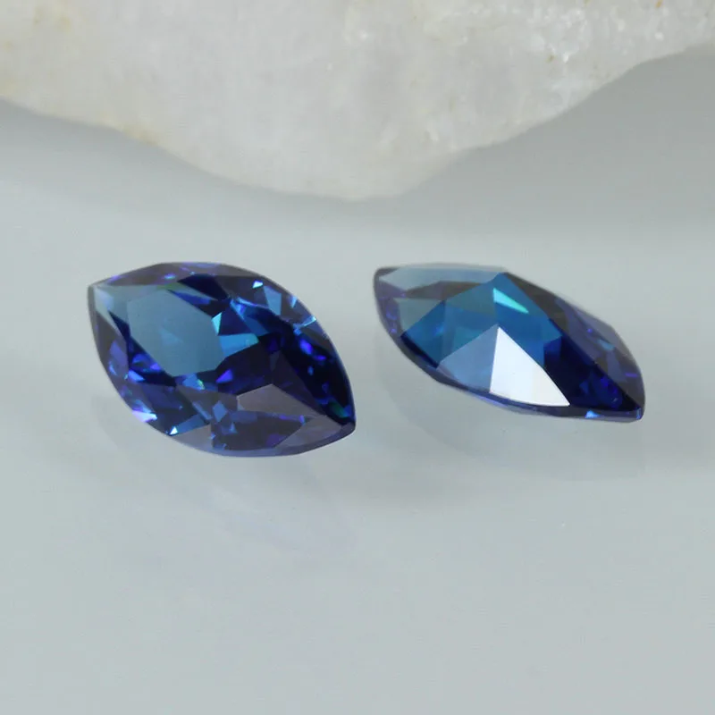 Hot Sale Cubic Zirconia Jewelry 5A High Quality Blue 3mm~16mm Marquise Cut CZ Diamond Fine Jewelry