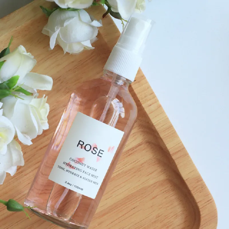 OEM customized skin care hydrating organic toner rose water spray for face