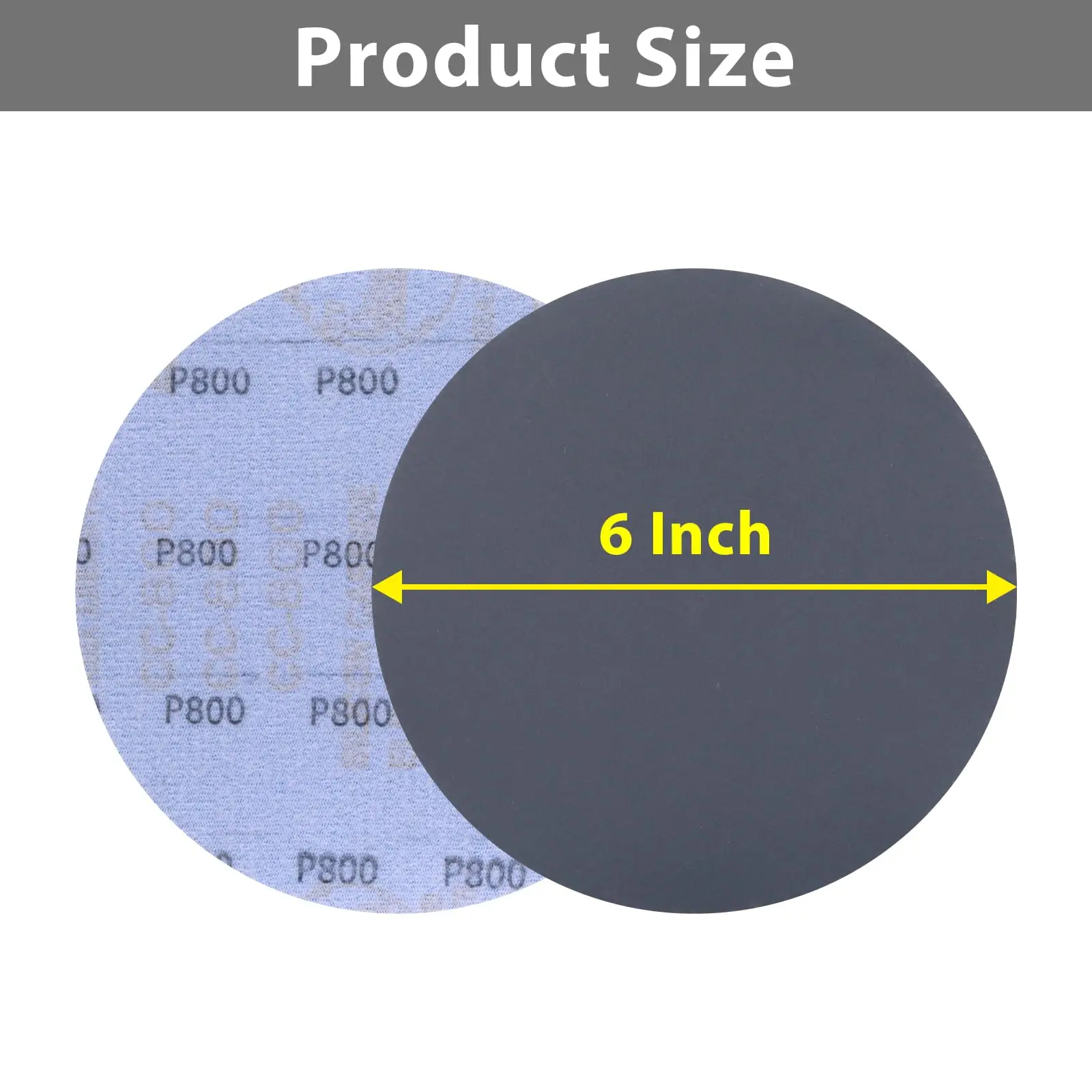 5 Inch 6 Inch Velcro Round Diamond Sanding Disc Silicon Carbide Hook and Loop Sand Paper Sanding Pad Fiber Disc for Marble Wood