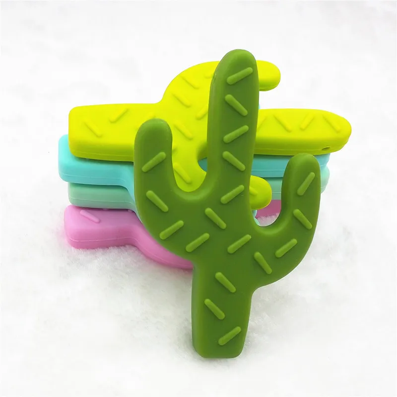 Factory Wholesale BPA Free Cactus Chill Teething Toy Silicone Baby Dummy Pacifier Teether Soft Toy