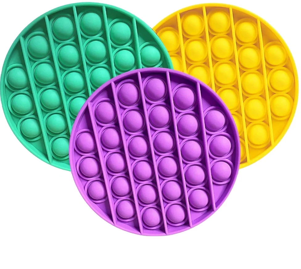 
Silicone Rainbow Pop It Fidget Toy Push Pop Bubble Fidget Sensory Toy Fidget Toys 