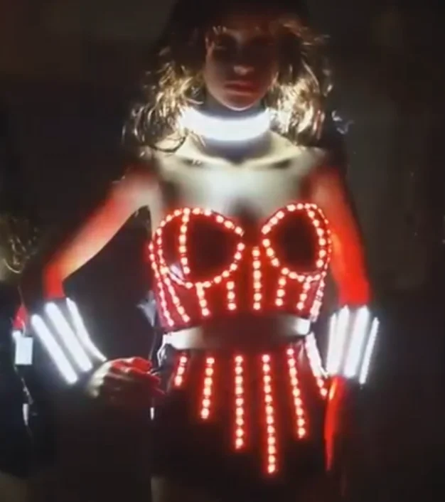 LED Robot Suit Costume With Glasses LED Stage Performance Luminous Clothing DJ Singer Dancer Light Clothing armor costumes