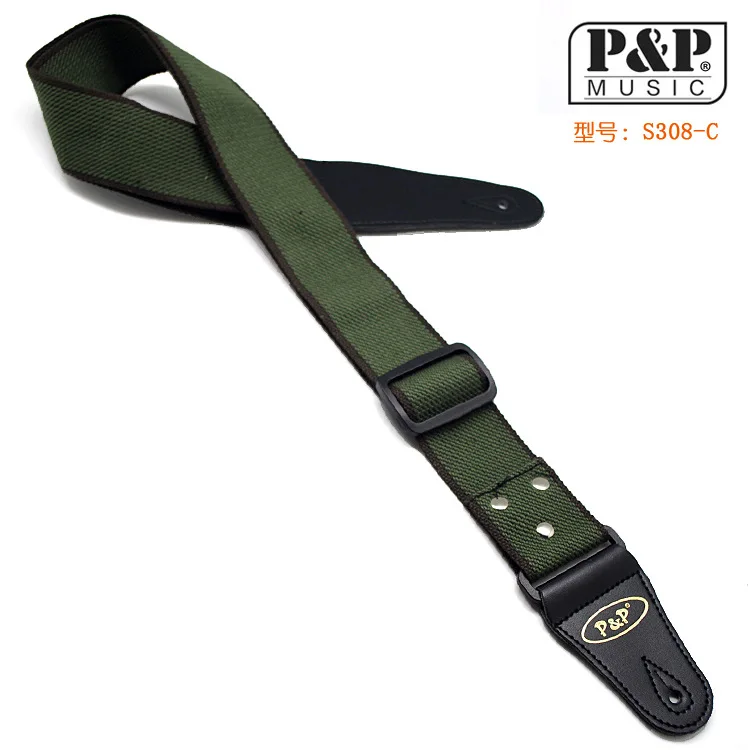 Cotton guitar strap for musical instruments leather guitar strap