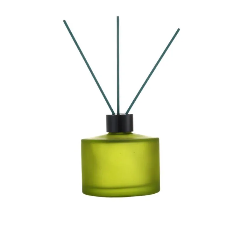 100ml Matte Black White Round Reed Glass Diffuser Bottle