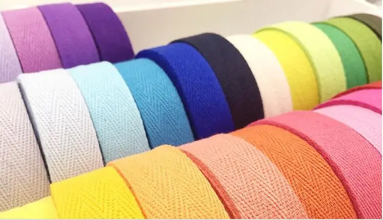 Colorful twill cotton tape
