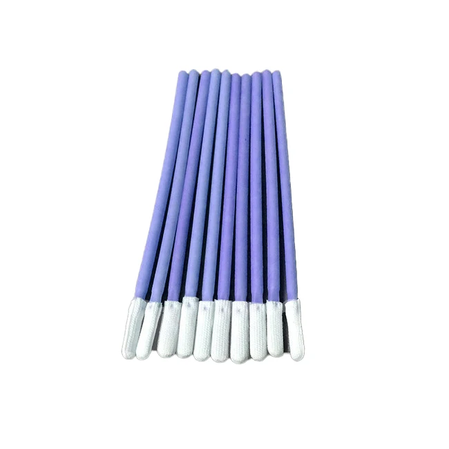 JEJOR Supplier PCB Industry Cleaning 70mm Lint Free Small Head Polyester Cleanroom Swabs Stick