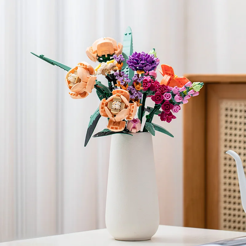 Lego Flower Vase Minimalist Modern Design For Home Decor white Ceramic Table Premium Quality Luxury Vases