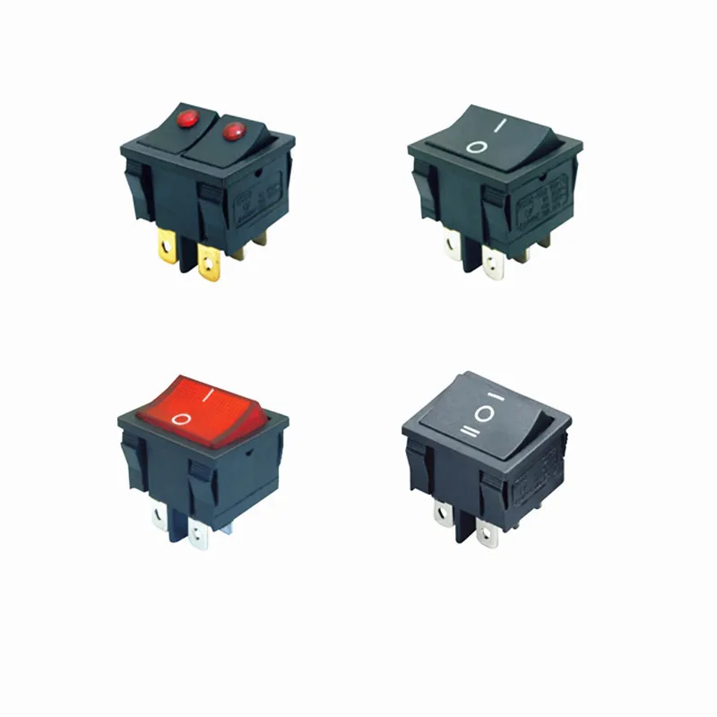  Большой ток KCD4 кулисный переключатель KCD4-201N 4 pin ВКЛ/ВЫКЛ 30A/250V перекидной выключатель с точечной светодиодной