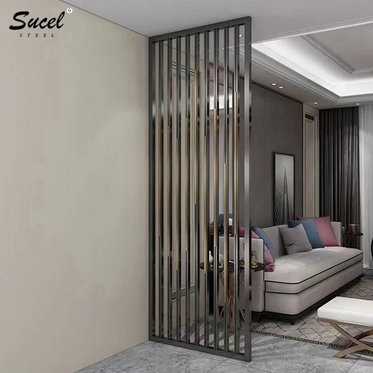 SUCEL Decorative Metal Screen Fencing Stainless Steel Screens & Portable Folding Doors Room Dividers