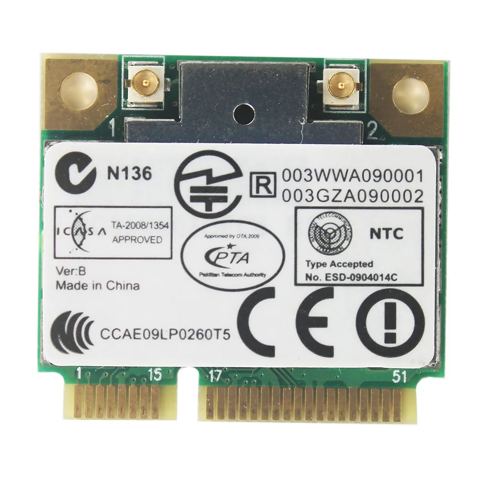 AzureWave AW-NE178H 802.11bgn RTL8192CE RTL8192 8192CE Wireless Mini PCIe  wifi Card network module