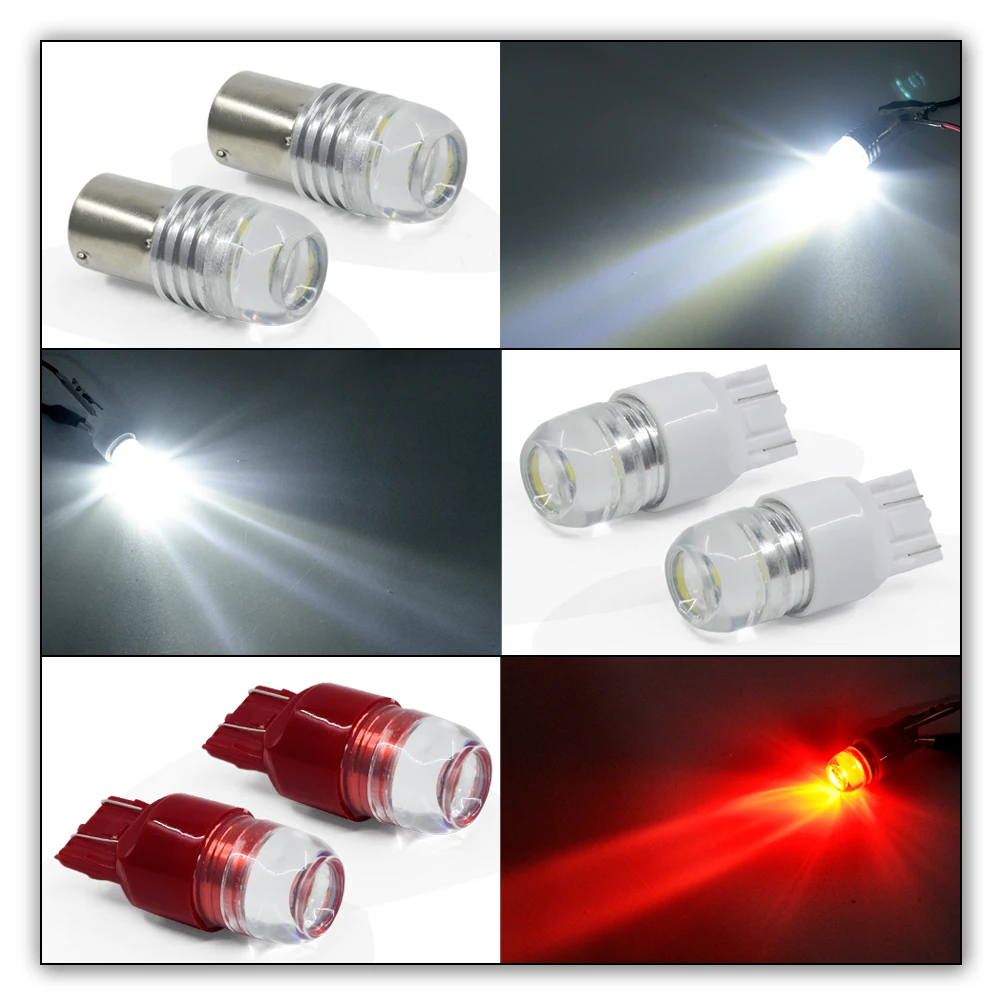 Strobe 7443 W21/5W Car Bulb Rear Fog Lamp Tail Signals 3 SMD LED 5630
