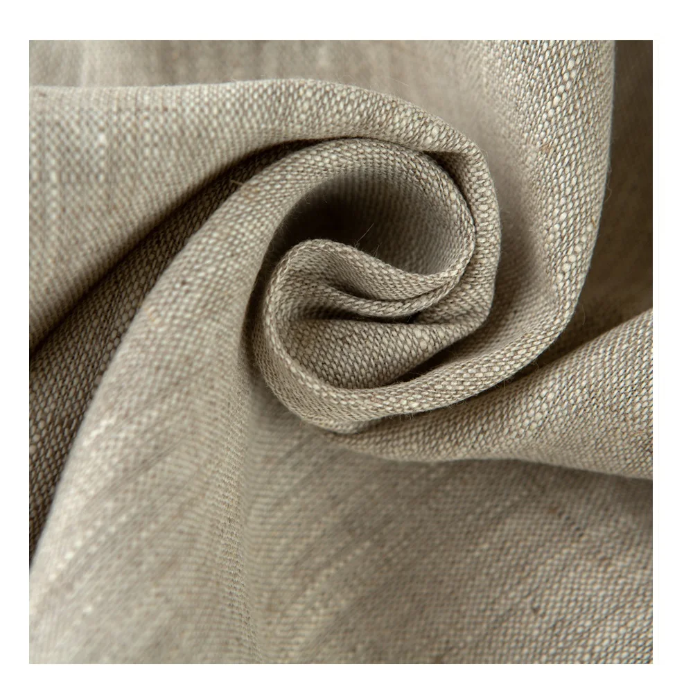 245 GSM 100% Органическая льняная ткань рулон натуральный мягкий Тканый высококачественный дышащий одежда рубашки платья домашнее постельное белье