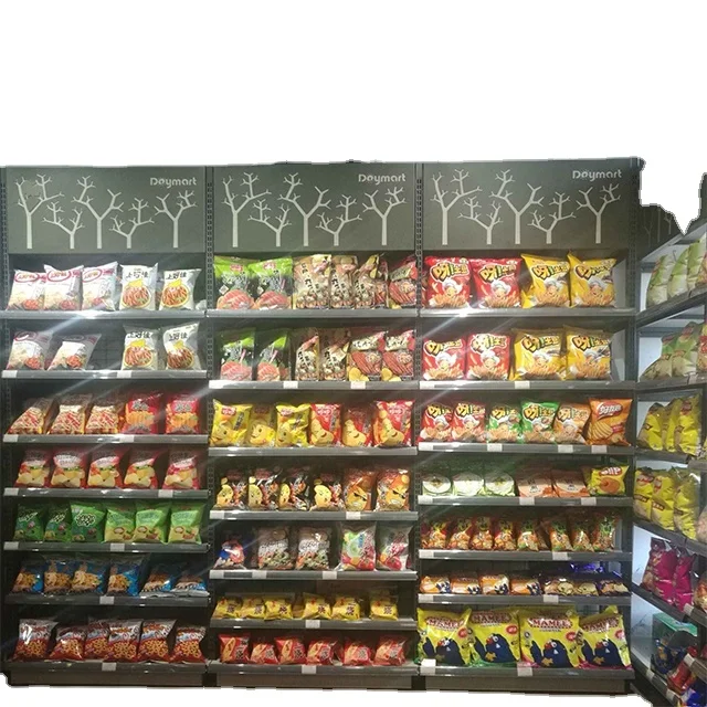 2019 New design diversification supermarket display equipment gondola shelving