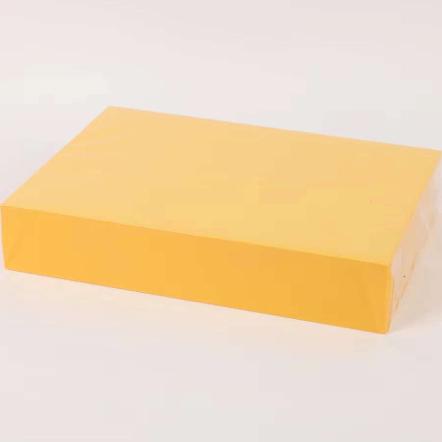 OEM высокое качество 80gsm A4 желтый интенсивный цвет печати копировальная бумага
