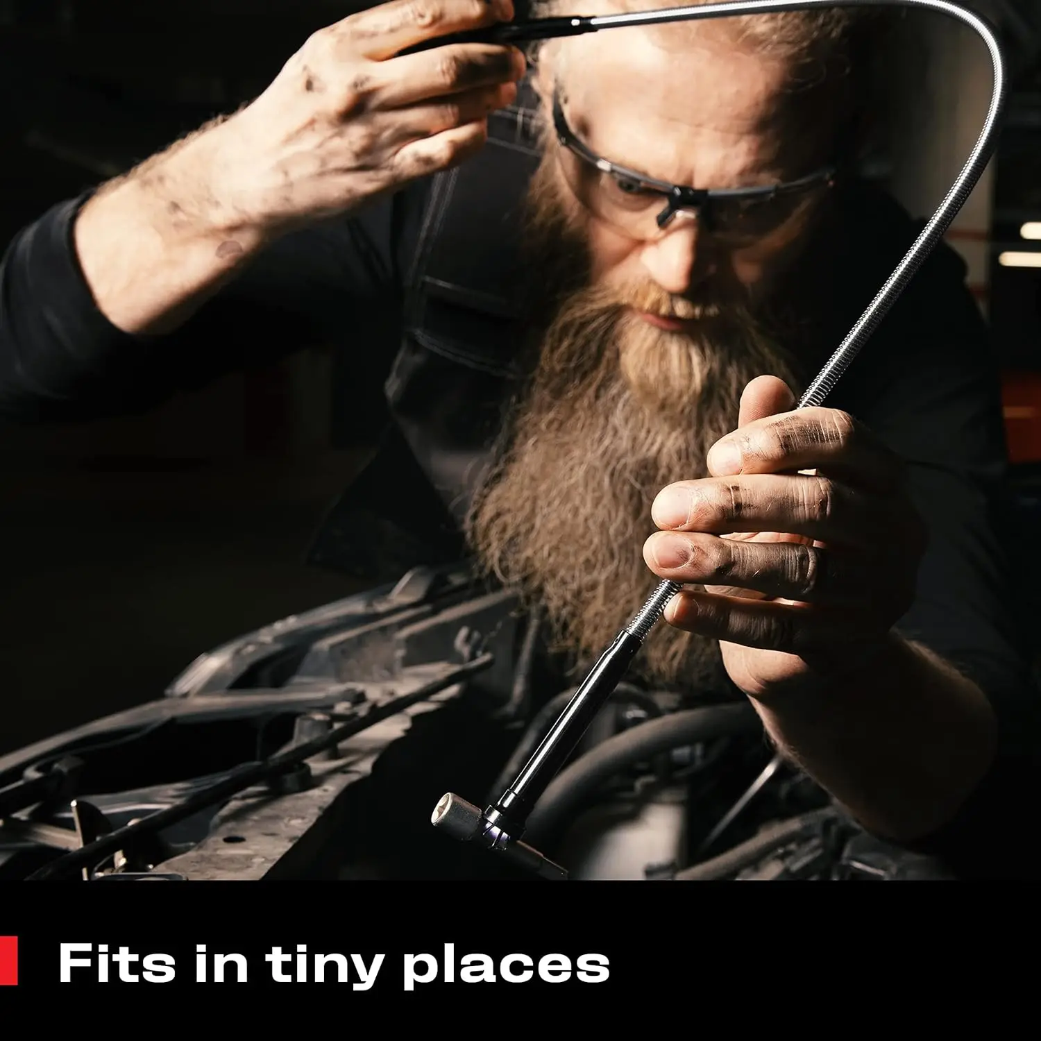 flexible led long reach magnetic claw gripper waste litter trash extended long grabber reacher tool pickle grabber