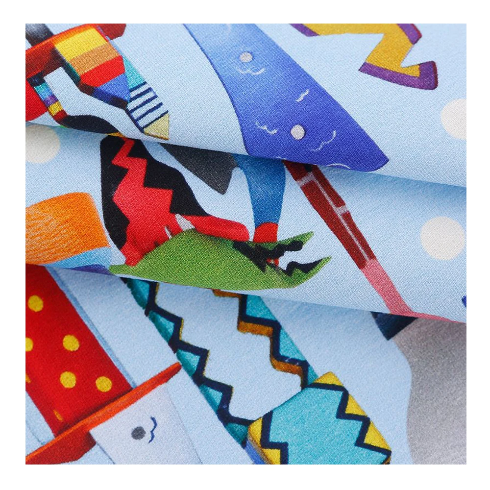 
New Customized Digital Printed Bamboo Fabric Hot Selling 95%Bamboo 5%Spandex Knit Jersey Fabric For Garment Wholesale 