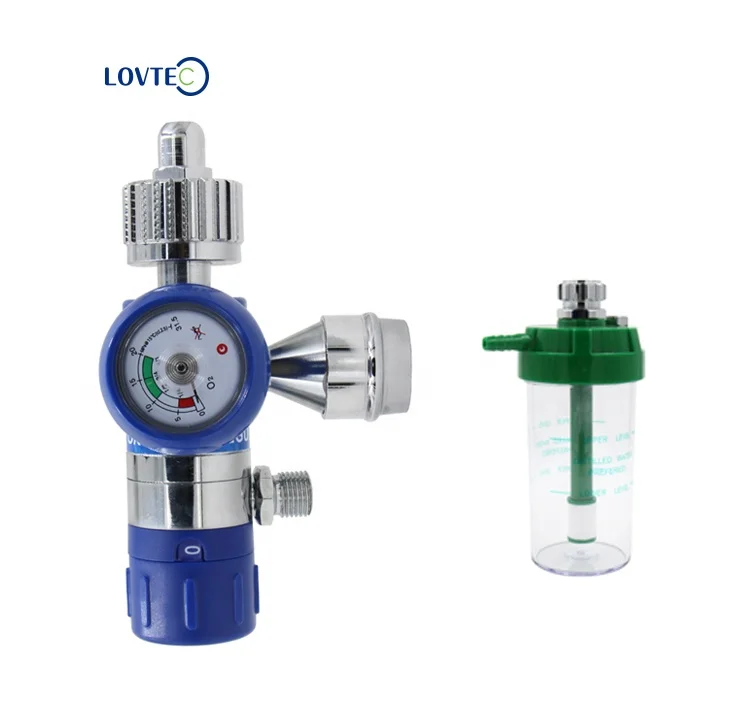 Lovtec wholesale brass medical oxygen regulator iso oxygen pressure reducer gas outlet for cylinder
