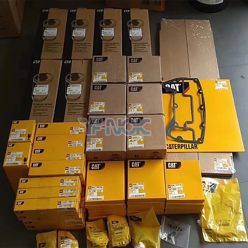 CAT engine parts 3066 C6.4 C6.6 C7 C9 C13 C18 engine repair kit overhaul gasket liner kit, Piston, Cylinder liner assembly