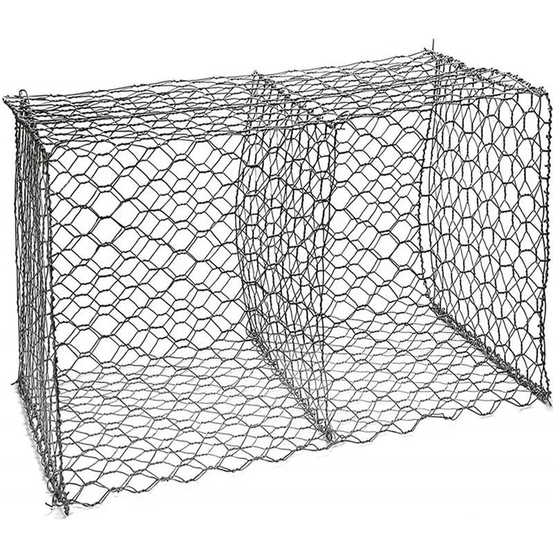 2.2mm Gabion Mesh Box 60X80mm Mesh for River Bank 2*1*1m