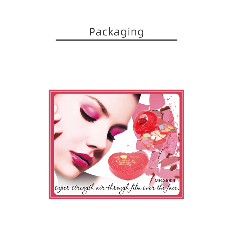 Romantic Heart Shaped Make Up Kit With Mirror Colorful Daily Use Ladies Make Up Set Cosmetics Gift Tool Kit