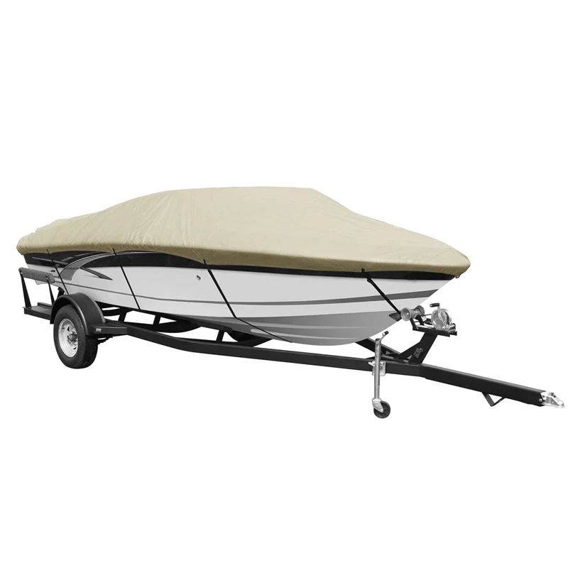 All Seasons 600D with PU Coating Fabric Boat Cover Fit V Hull Cuddy Cabin Fish Ski Pro-style Boats