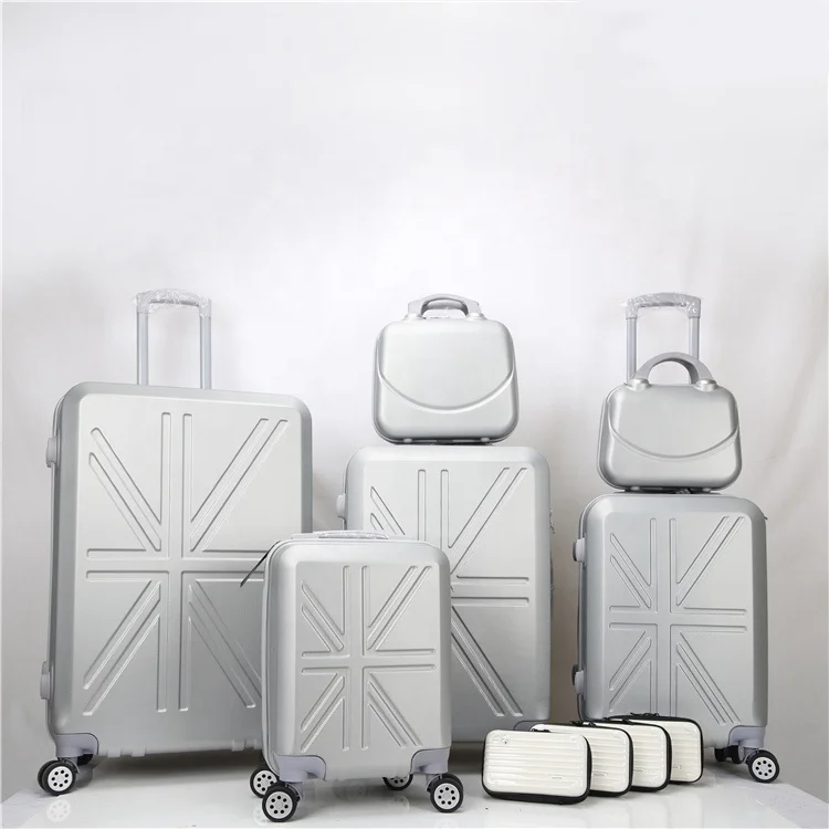 Wholesale Dongguan factory Hard case Aluminum trolley luggage in hot sale ABS suitcase luggage set for travel