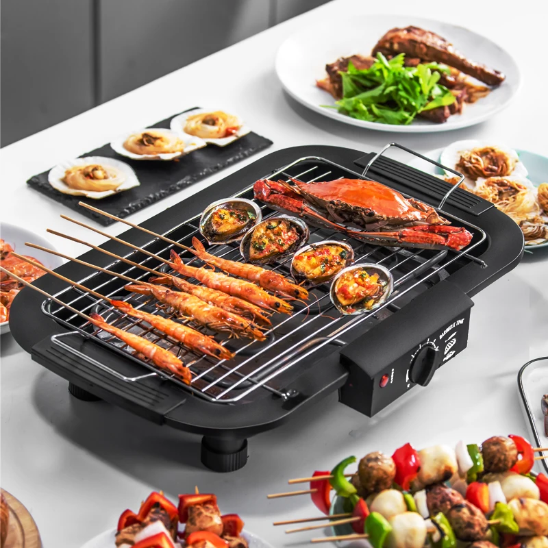 Household Use Smokeless BBQ Table Grill  Electric Barbecue Grill