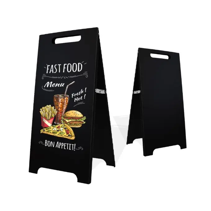 A-Frame Chalkboard Sign Double Sided Displays Floor Standing Chalkboard Sturdy Sidewalk Sign Sandwich Board