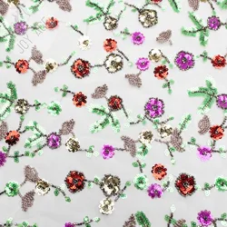 Lightweight and comfortable sequin fabric backdrop sequin embroidery lace fabric lace fabric sequins skirt