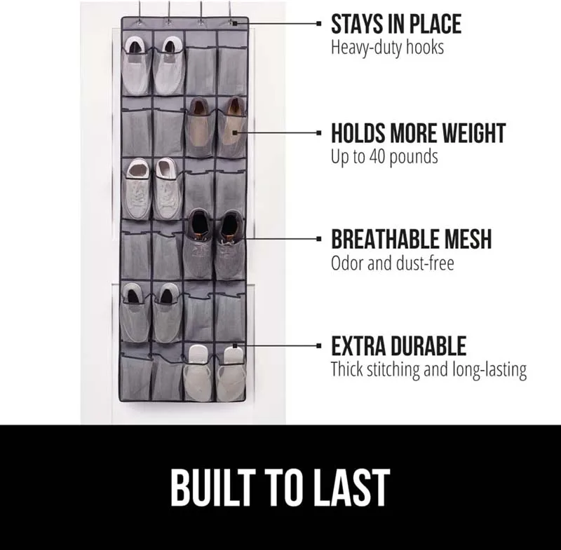 24 Pockets Over the Door Hanging Shoes Organizer Supplier