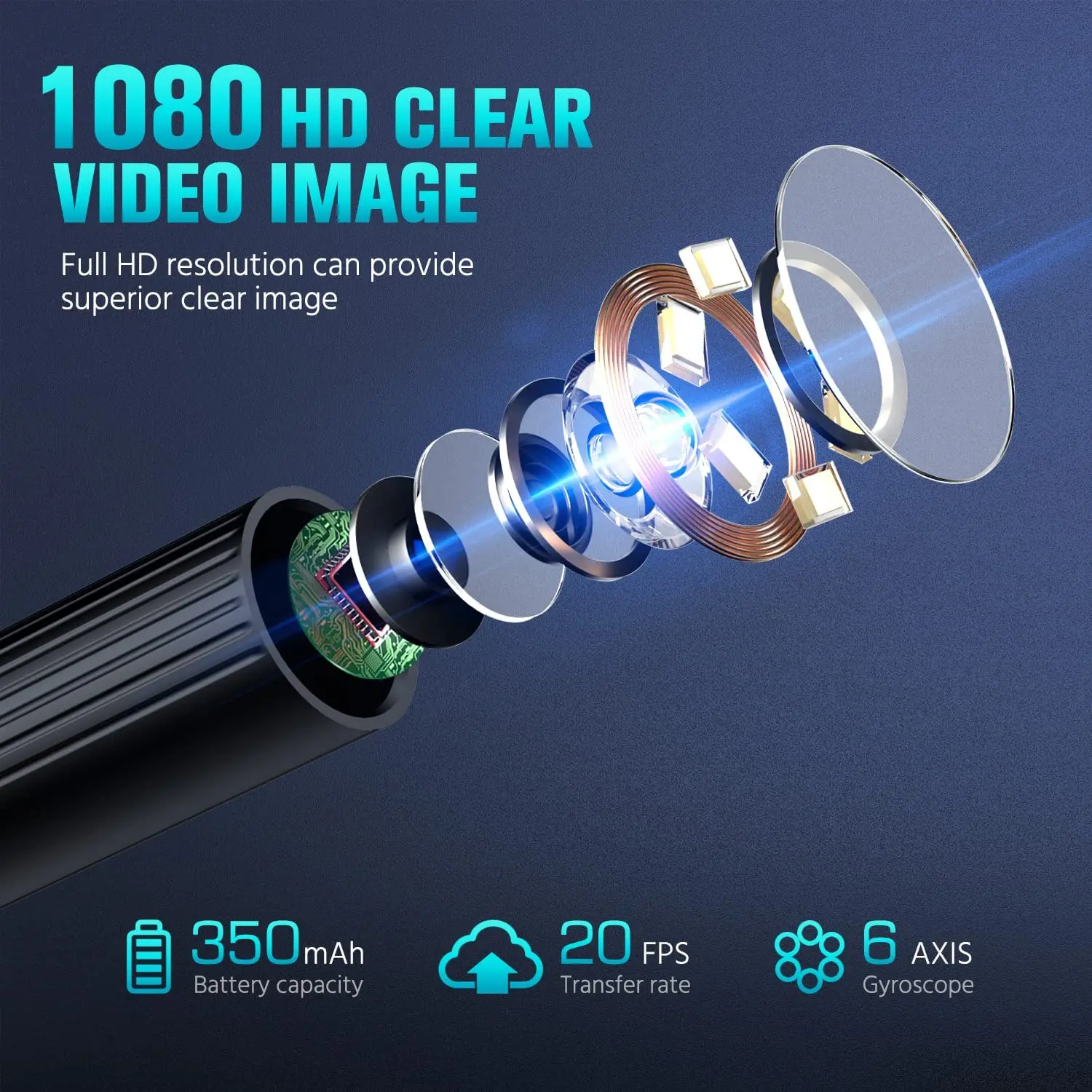Мини визуальная ухочистка Wifi 1080P Hd эндоскоп Электрический ушной воск для удаления камеры