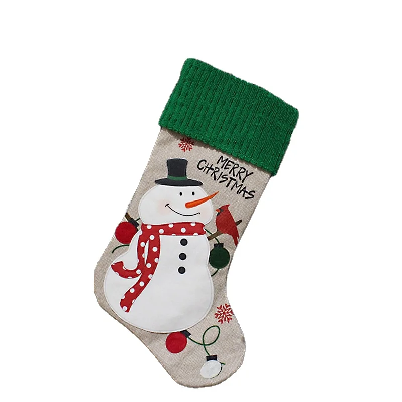 Christmas Stocking Candy Socks Christmas Tree Pendant Santa Man Snowman Gift Bag Christmas Socks Ornaments Festival Party Decor