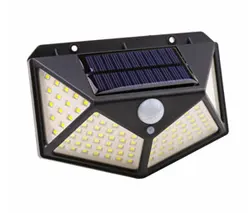 100 LED SMD 3 modes 270 big light emitting angle PIR motion sensor light solar wall light wireless outdoor waterproof LED IP65