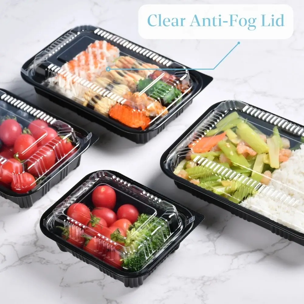 Competitive Price Japanese Plastic Food Container Disposable Take Out togo Meal Prep Plastic Packaging Box for Food