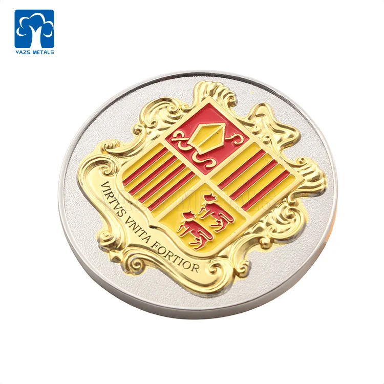 Custom metal 3D engraved logo blank brass gold silver custom challenge coin for engraving