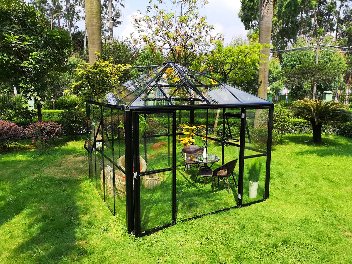 Manufacturer Popular Design Garden Greenhouse Customized Aluminum Sunroom Glass House Garden Buildings Agriculture Greenhouse