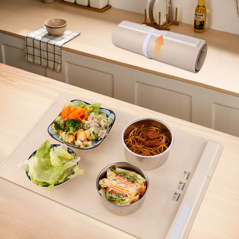 Hot Sales Plates Trays Foldable Silicone Food Warmer Warming Tray Adjustable Temperature Dish Warming Plate