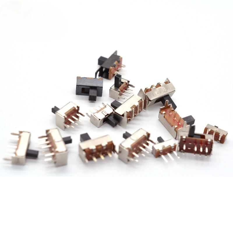 SS12D00 Slide switch slide gear band 2/3 file single double horizontal mini horizontal power supply Slide switch