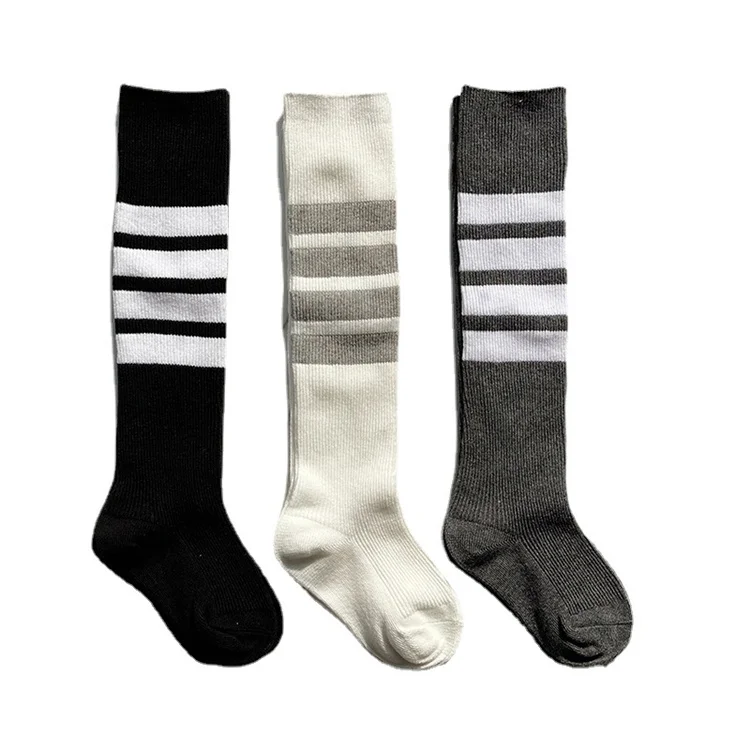 Детские весенне-осенние новые японские чулки с параллельными полосами для девочек Корейская версия модные детские чулки в студенческом стиле