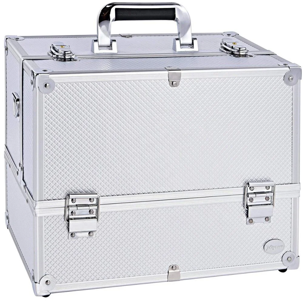 Custom Design Size Logo Star Polish Travel  Makeup Vanity Case Aluminum Suitcase