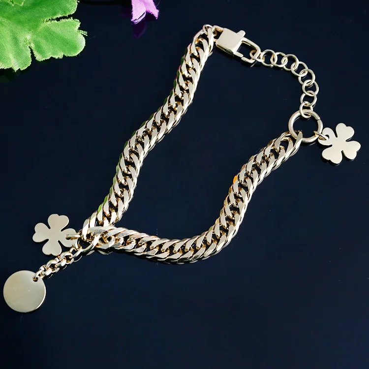 2023 New Style Design Jewelry Japan and Korea Bracelet Flower Mirror 18k Gold Plated Stainless Steel Cuff Bracelets for Women