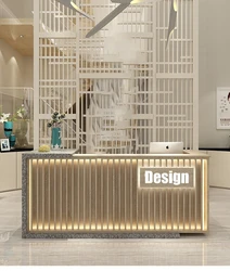 Zero Moq One Piece Customized Luxury Reception Table Google Reception Table Front Desk