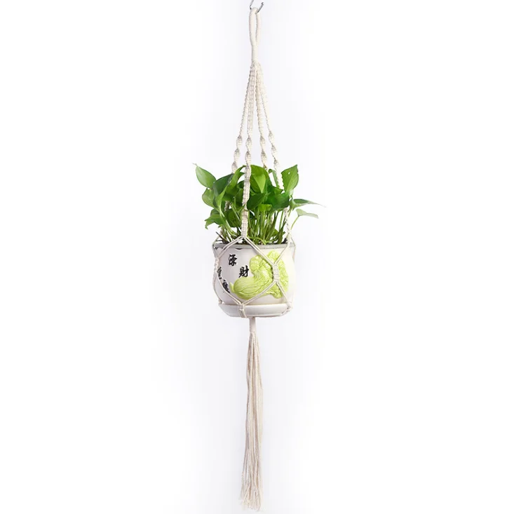 
Charmkey handmade DIY knitted cotton thread Flower pot hanging rope hanging basket indoor and outdoor 