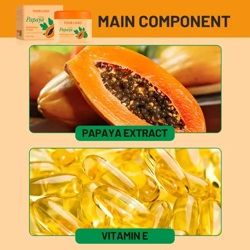 Custom Logo High Quality Kojic Anti Day and Night Facial Cream Anti-Aging Whitening Moisturizer Papaya Face Cream