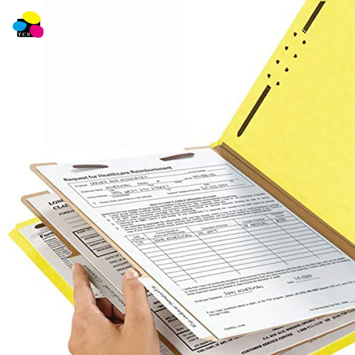 High Quality Two Dividers Letter Handmade Paper Pressboard Classification File Folder