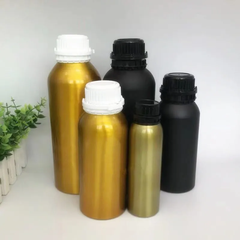 cosmetic aluminum bottle 100m 200ml 250ml 500ml 1000ml empty aluminum bottle container essential oil bottle