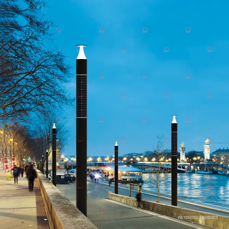 DAWN hot sale all in one solar lamp led street light outdoor 20w 40w 60w solar security light for garden street deck