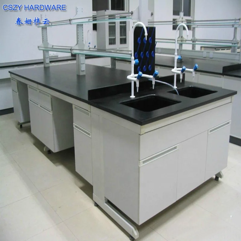2022 New Arrival C-Frame Wood Steel Laboratory Island Workstation Bench