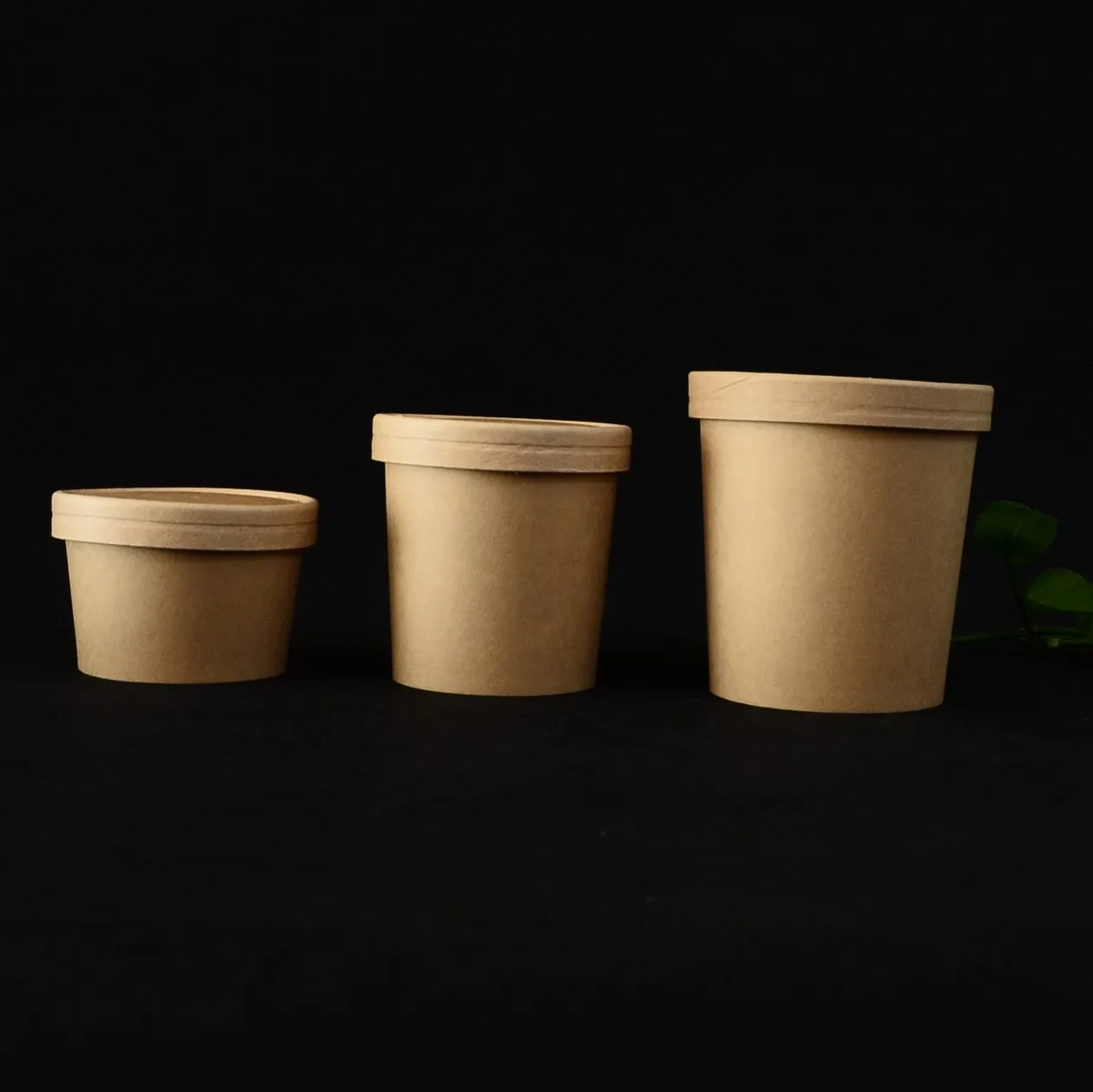 
custom design soup takeaway paper bowl with lid logo printed disposable pasta bowl for take away fast food packing paper bowls 